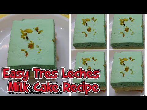 Easy Tres Leches Milk  Cake recipe | Pistachio  Flavour Cake Recipe | Tabassum's Kitchen