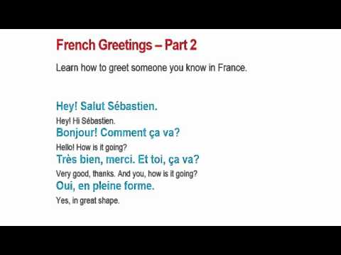 Lerning French Online: Greeting French Part 1 & 2