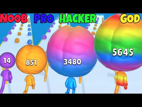 NOOB VS PRO VS HACKER VS GOD in Big Head Run
