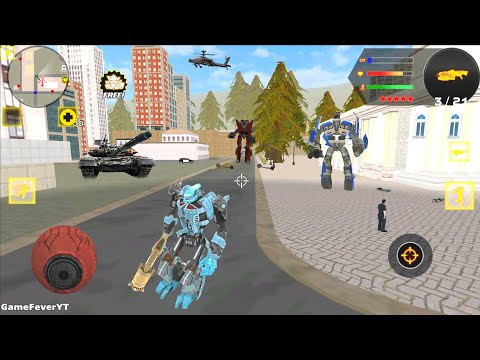Robot Shark 2 (Shark Robot Fight Iron Tank) Destroy Violet Energy Eggs - Android Gameplay HD