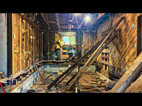 One Man Abandoned House Kitchen Demolition | Start to Finish Timelapse