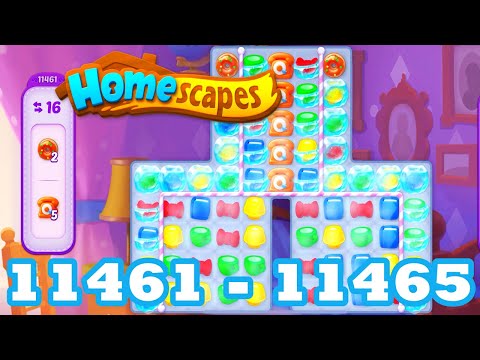 Homescapes Level 11461 - 11465 HD 3 - match puzzle Gameplay | android | IOS | 11462 | 11463 | 11464