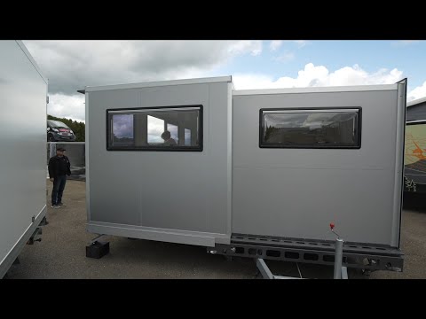 🔴35.999 € SLIDEOUT 25m² VOLLKOMMEN WINTERFEST: SCHWABE (53) erfindet FAHRBARE Tiny-House Camper.