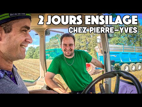 I'm spending two days harvesting silage at Pierre-Yves' place 🌽 (He's talking about his new TRACTOR)