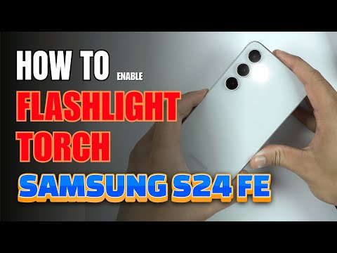 How to turn on Flashlight | Torch on Samsung Galaxy Samsung S24 Fe