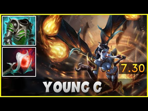 Young G Queen of Pain | Dota 2 Gameplay - Dota 2 7.30