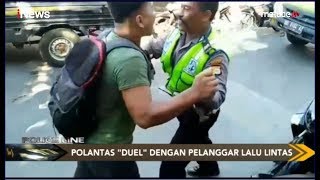 Download lagu Protes Tak Mau Motornya Ditahan, Seorang Pria Tantang Duel Anggota Polisi - Police Line 06/07 mp3
