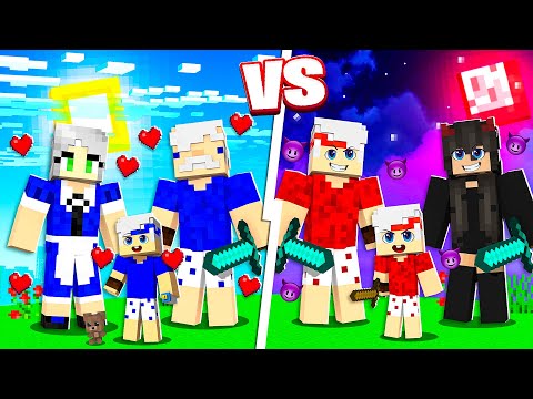 FAMILIA DO BEM VS FAMILIA DO MAL NO MINECRAFT