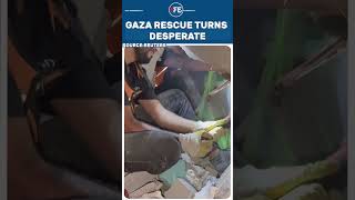 Desperate Gaza Rescue: Civil Defense Crews Search Collapsed Building For People Trapped Inside