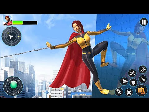 Superhero Flying Light Speed Iron Robot City Rescue Games - Android Gameplay
