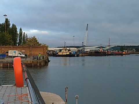 HMS Medway leaving Chatham Docks, 07:10hrs on 23 September 2019
