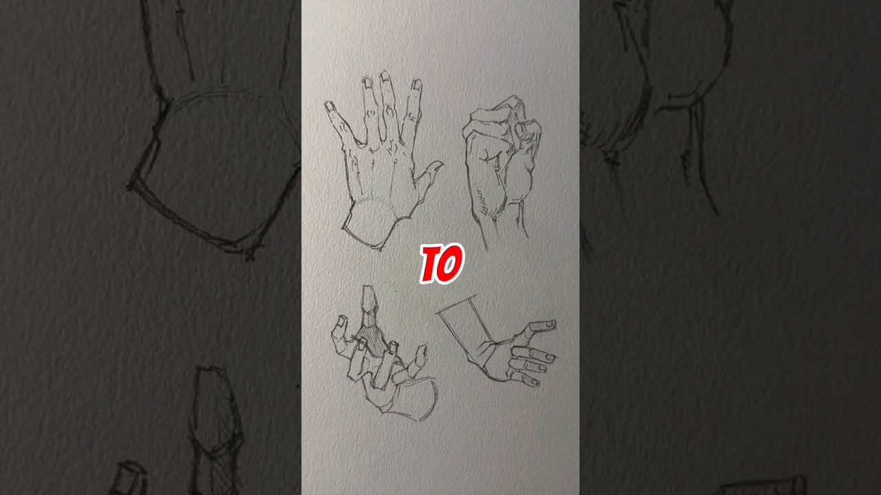 how to draw hand for intermediate || easy tip