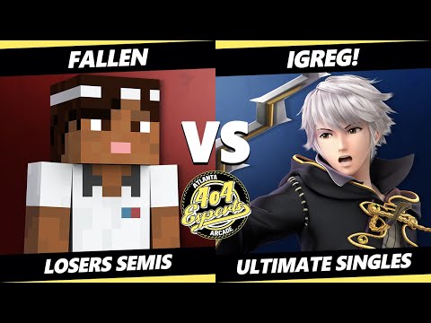 4o4 Smash Night 27 Losers Semis - iGreg! (Robin) Vs. Fallen (Steve) SSBU Ultimate Tournament
