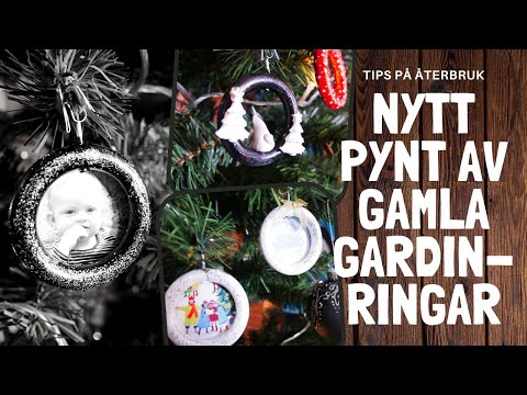 Så gör du julgranspynt av gardinringar