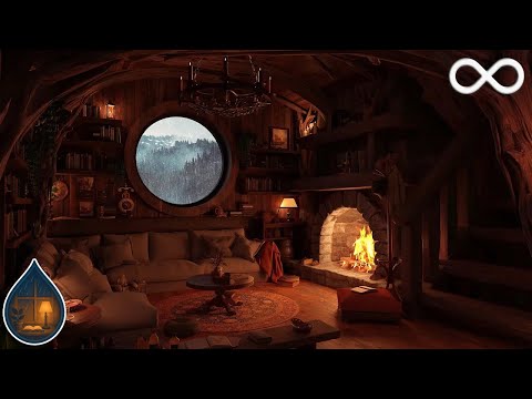 Rainy Treehouse - Indoor Rain Sounds, Thunderstorm & Warm Fireplace for Sleeping