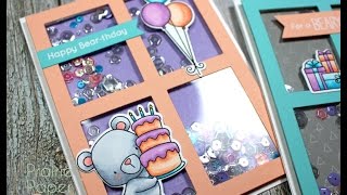 MFT Beary Special Birthday Shaker Cards | Copic Markers