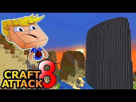 Trymac's next crazy tower project next to my base... - Minecraft Craft Attack 8 #32