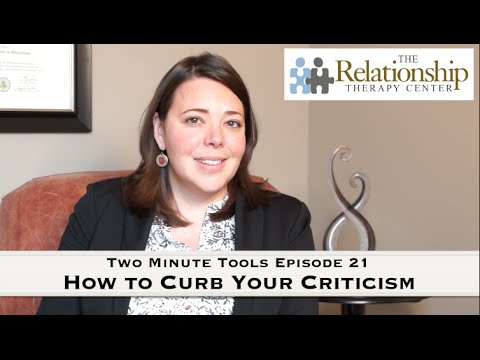Two Minute Tools Episode 21 - How to Curb Your Criticism
