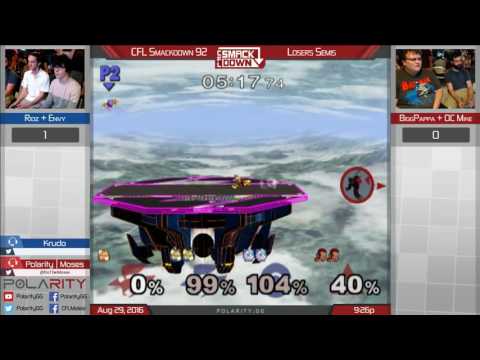 CFL Smackdown 92 Melee - Ridz + Envy vs OC Mike + BiggPappa - Doubles Losers Semis