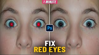 How to Fix Red Eyes in Photoshop 2024 | Color correction