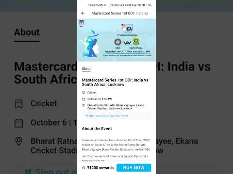 How To Book IND Vs SA Africa Cricket Match Ticket 2022 || IND VS AUS 2022