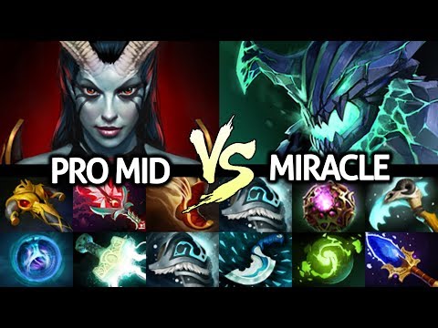 MIRACLE Outworld Devourer VS Pro Mid Queen of Pain - Brutal Refresher OD 7.22 Dota 2