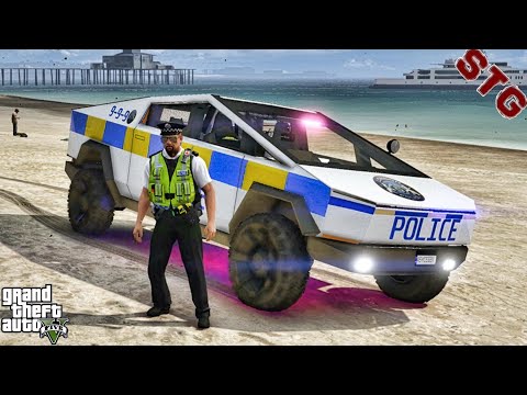 CYBERTRUCK| BRITISH PATROL!!!| #106 (GTA 5 REAL LIFE PC POLICE MOD)