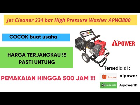 AiPOWER Jet Cleaner 234 bar High Pressure Washer APW3800