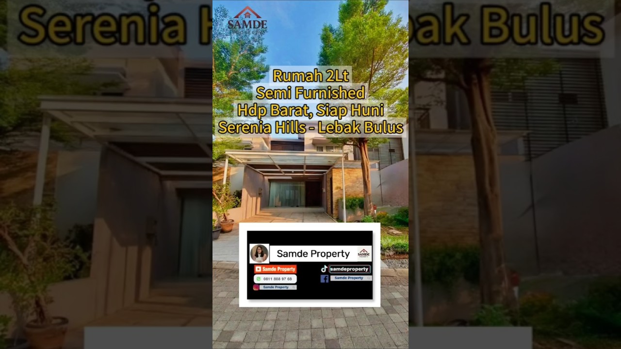 Minimalis Modern 2Lt, Semi Furnished, Siap Huni, di Serenia Hills