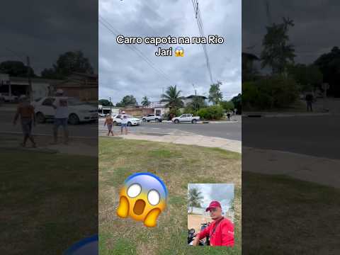 😱 Carro capotou na rua Rio Jari, em laranjal do Jari Ap