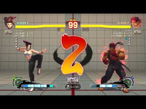 nashikn (Juri) vs QX900 (Evil Ryu) match2 ranked USF4