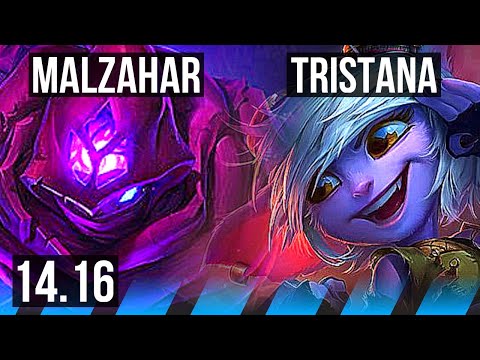 MALZAHAR vs TRISTANA (MID) | 5/1/8 | EUW Master | 14.16