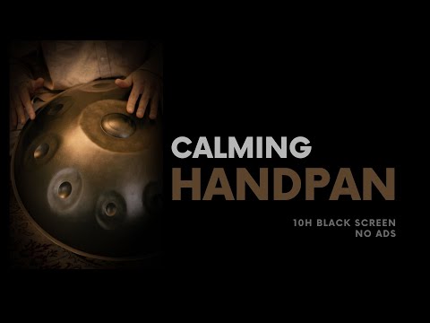 calming HANDPAN meditation | dark screen sleep music | 10 hours