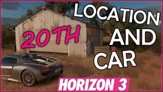 #Forzathon Exclusive 20TH Barn Find Location + Car! Forza Horizon 3 20TH Barn Find (FH3)