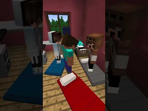 BOYS vs GIRLS - WHEN YOU'RE THE FIRST TO wake up |  MINECRAFT #SHORTS
