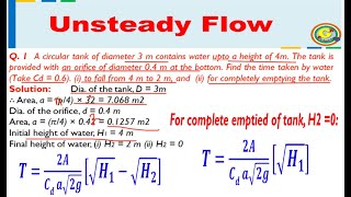 Numerical | Unsteady Flow | Fluid Mechanics
