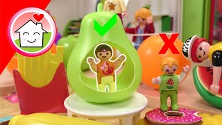 Playmobil Familie Hauser - gesund oder ungesund - Geschichte mit Anna und Sigi