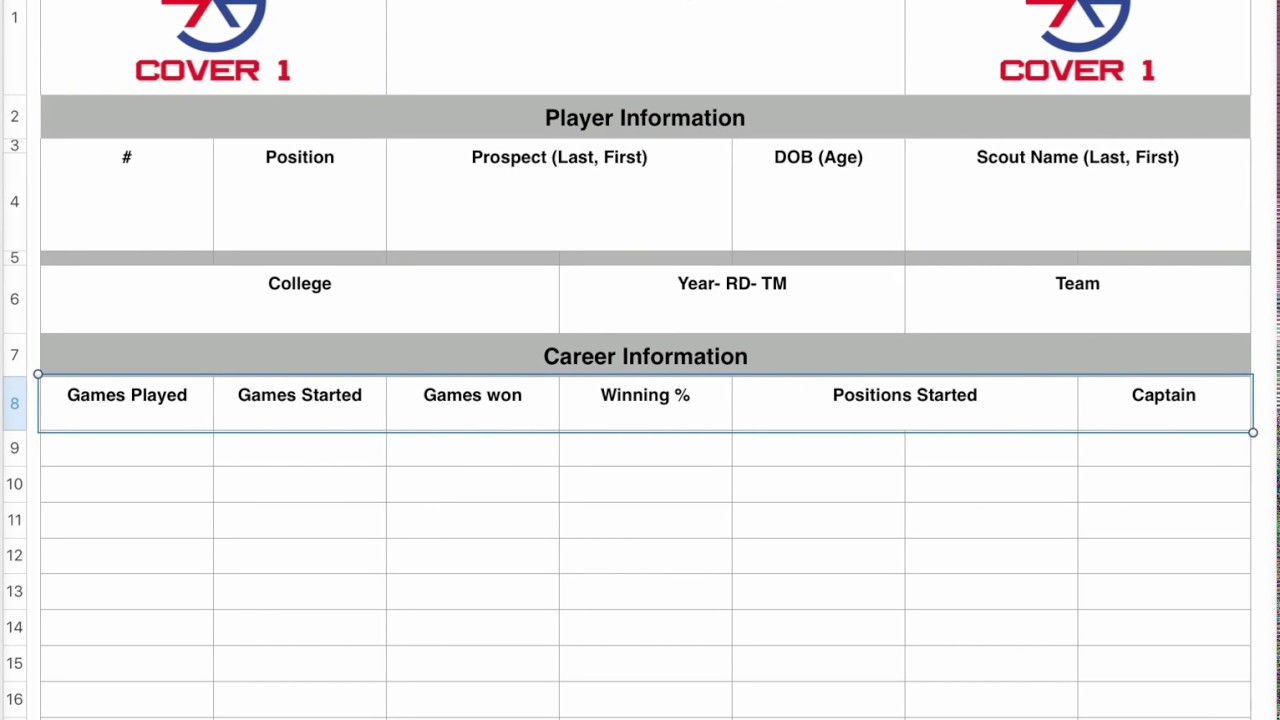 Creation of a Scouting Report