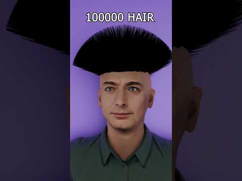 Jeff Bezos just 1 hair to 100,000 in  satisfying 3D animation. 💇‍♂️#jeffbezos #satisfyingvideo #hair