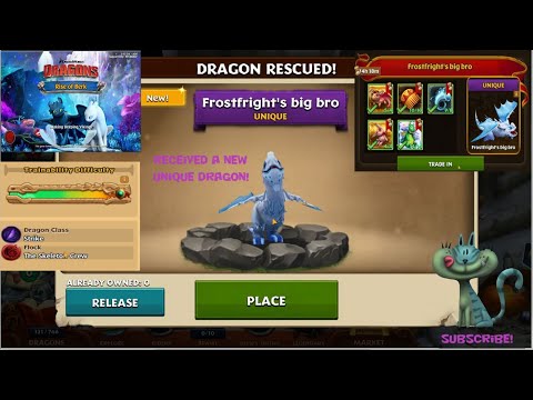 Dragons Rise of Berk Received Frostfright's Big Bro Unique Dragon after Complete Limited Collection