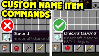 How to Give and Spawn CUSTOM NAMED ITEMS | Custom Name Item Commands (Minecraft Tutorial)
