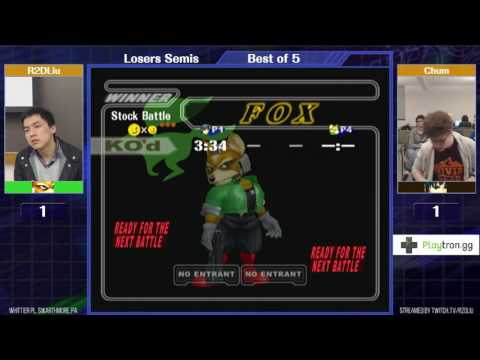 Event Match 11: R2DLiu (Fox/Sheik) vs Chum (Marth) - Losers Semis
