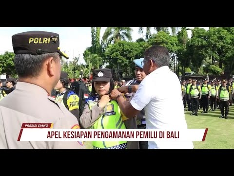 POLRES PRABUMULIH DAN GIANYAR BALI MELAKUKAN APEL PENGAMANAN PEMILU