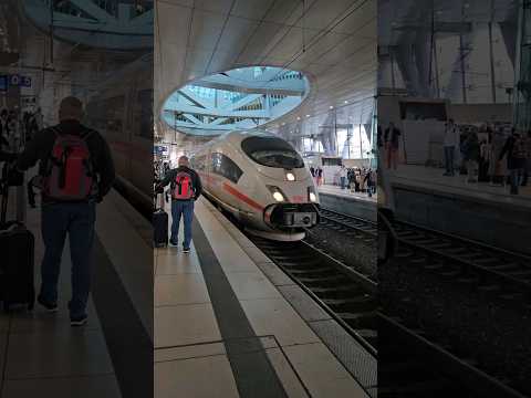 German ICE train at Frankfurt airport