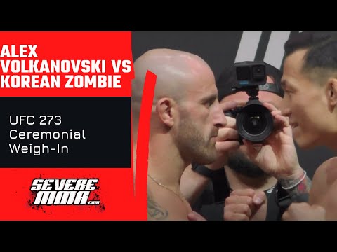 Alex Volkanovski vs Korean Zombie UFC 273 Ceremonial Weigh-Ins