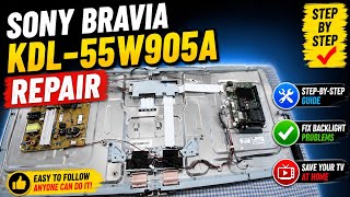 Sony Bravia KDL-55w905a Reparatur: Hintergrundbeleuchtung wechseln bei Fehler 4