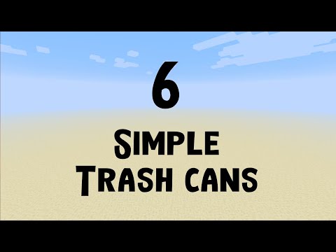 6 Simple Trash Cans - Minecraft Redstone Tutorial
