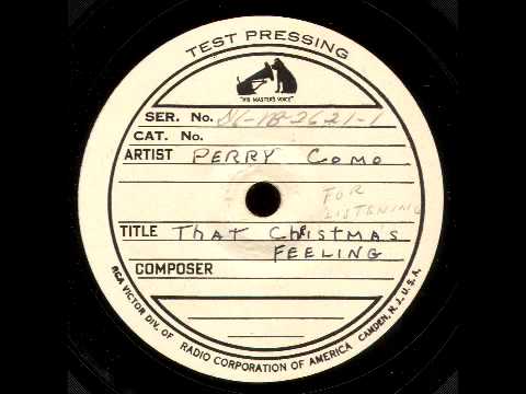 Perry Como Christmas Test Pressings 1946