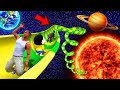 SHINCHAN AND FRANKLIN TRIED THE CARZY WATER SLIDE FROM SPACE TO SUN CHALLENGE GTA 5