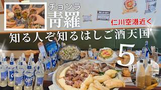 空港鉄道の穴場『青羅』で5軒はしご酒🍻日本からのんべえ友達が来韓！【在韓20年】